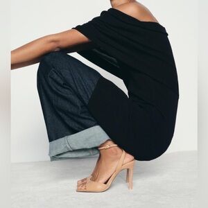Zara Elegant Nude High Heel Sandals